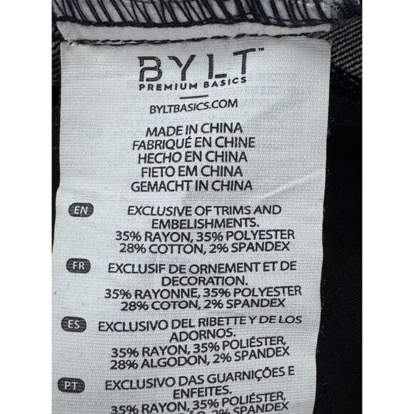 BYLT Everyday Pant 2.0 Mens Size 34 Gray Indigo Denim Stretch Premium Basics - Picture 12 of 15